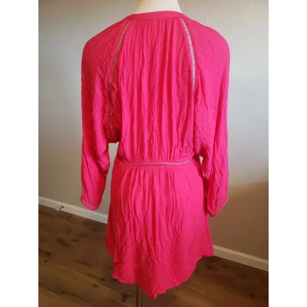 Free People Go Lightly Swing Dress Lined Mini Women's Hot PinkSize XS